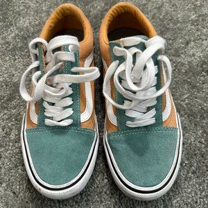 Vans Old Skool Ultracush - Teal/Mustard, Women's size 8